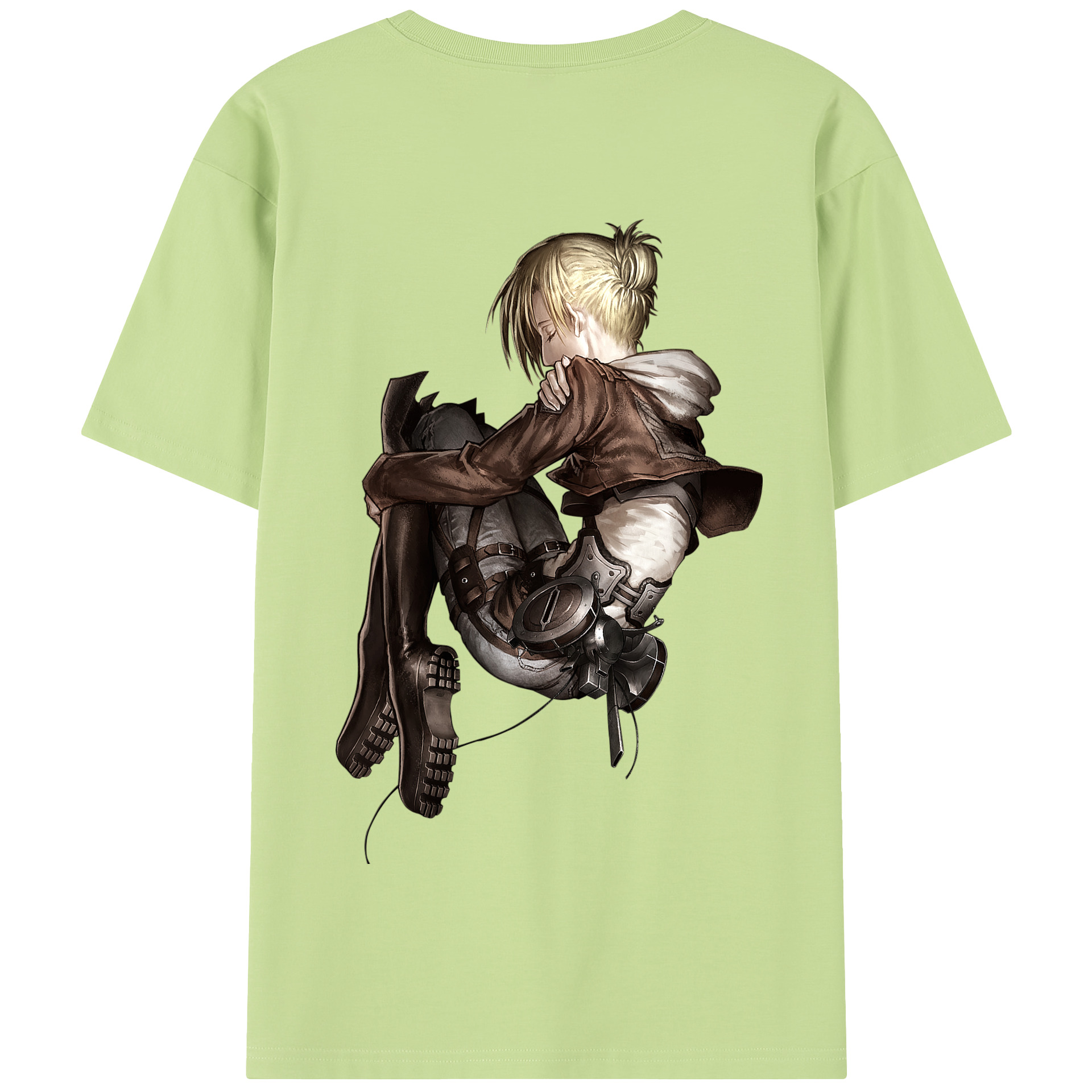 （画像用） 進撃の巨人 アニ・レオンハート Attack on Titan Annie Leonhart 綿100％半袖Tシャツ（背面プリント）